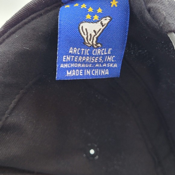 Alaska Flying Eagle Embroidered Logo Black Snapback Trucker Hat Cap 100% Cotton - Picture 8 of 9